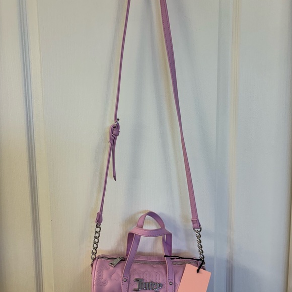 NWT Juicy Couture Orchid Colored Barrel Shaped Handbag - Picture 2 of 8